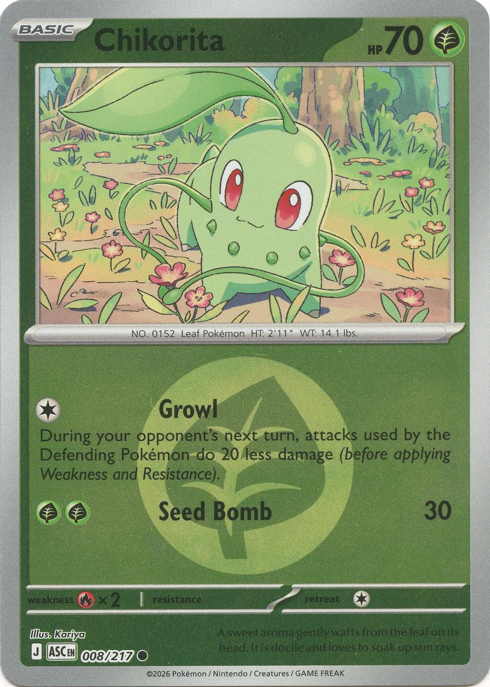 Chikorita (Energy Symbol Pattern) — ME: Ascended Heroes