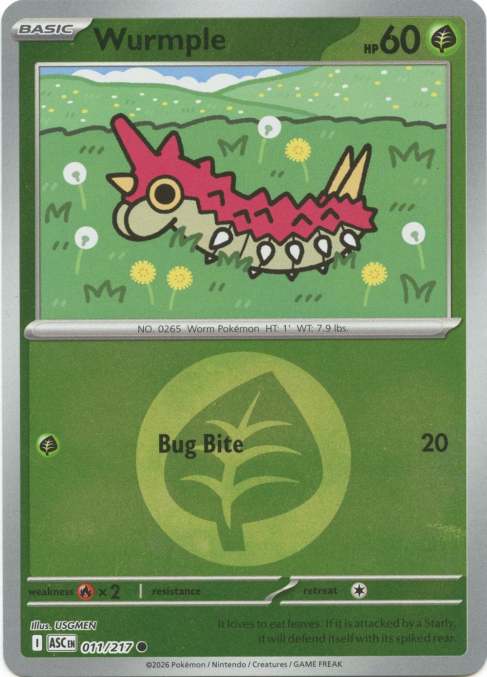 Wurmple (Energy Symbol Pattern) — ME: Ascended Heroes