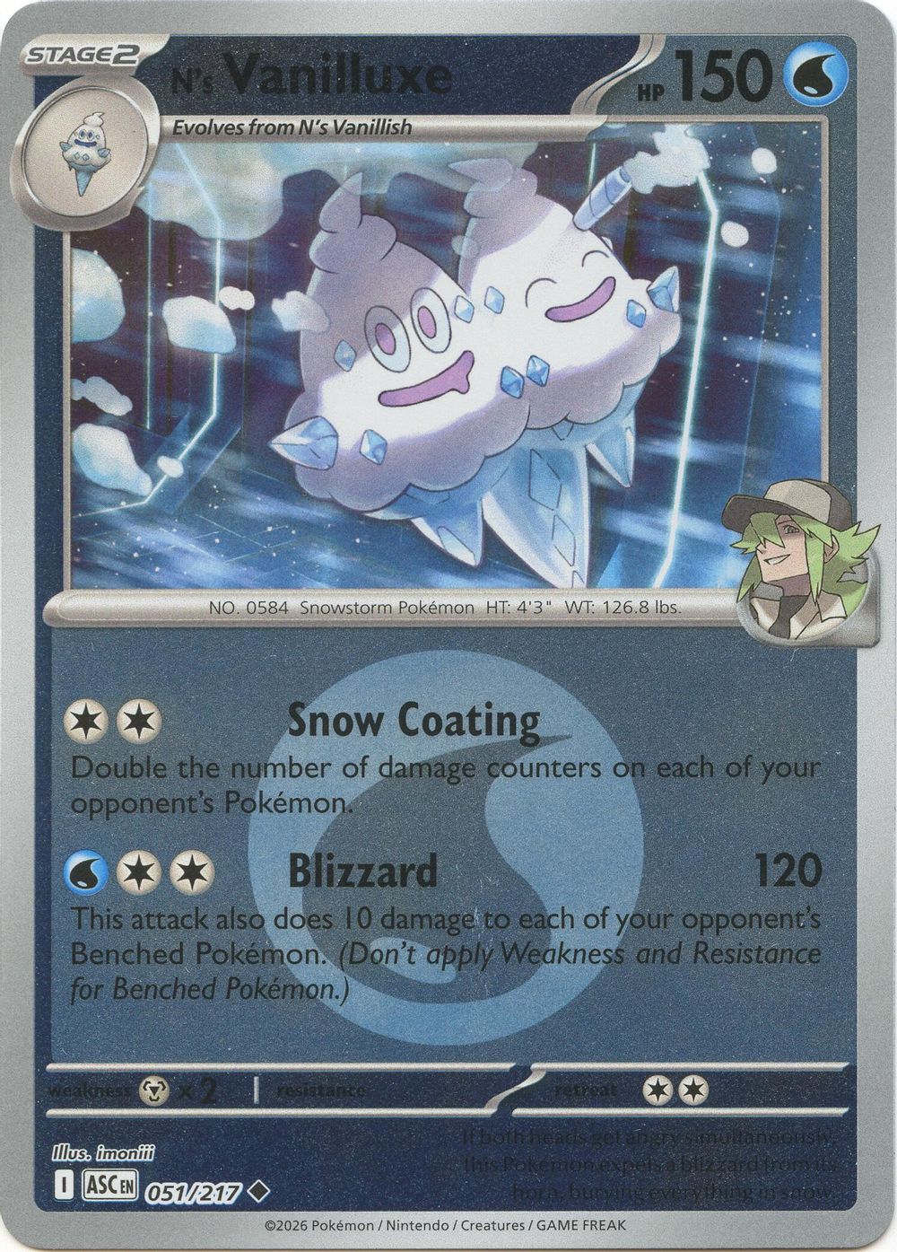 N's Vanilluxe (Energy Symbol Pattern) — ME: Ascended Heroes