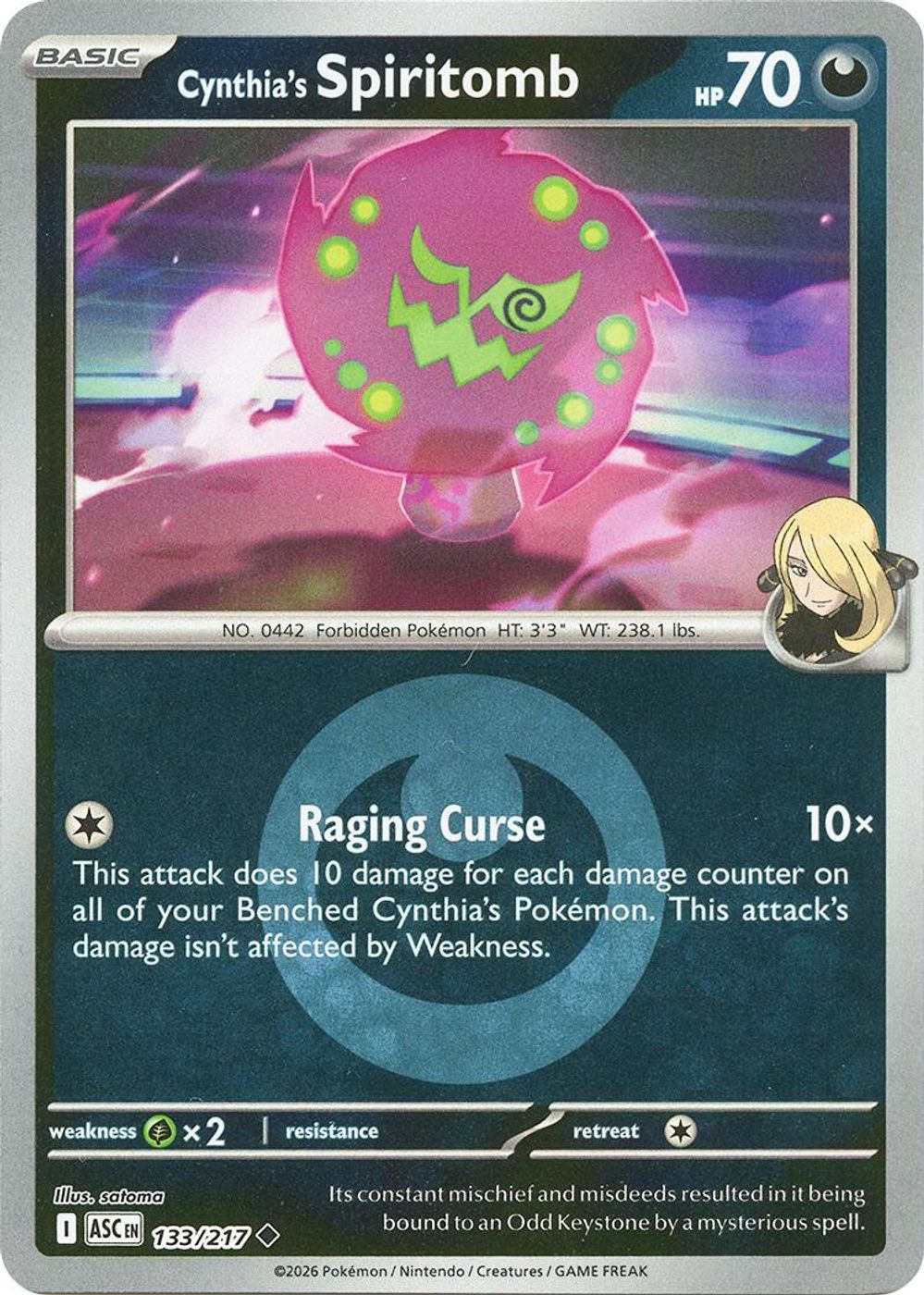 Cynthia's Spiritomb - 133/217 (Energy Symbol Pattern) — ME: Ascended Heroes