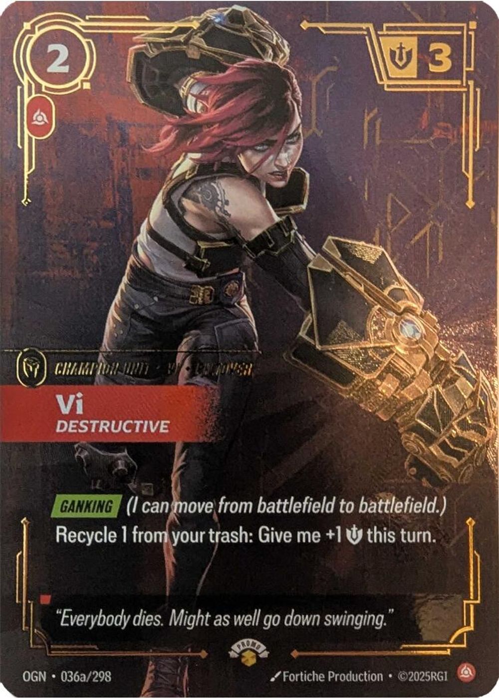 Vi - Destructive — Riftbound Promotional Cards
