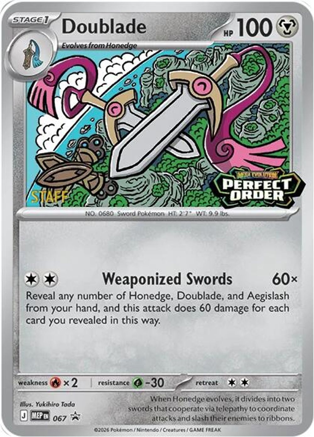 Doublade - 067 [Staff] — ME: Mega Evolution Promo