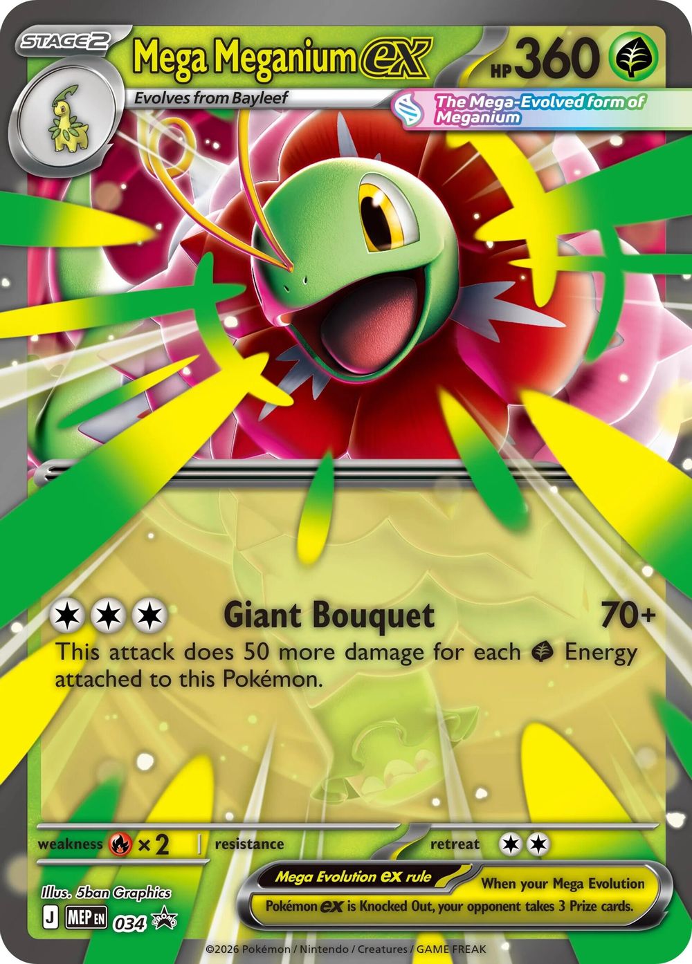 Mega Meganium ex — Jumbo Cards