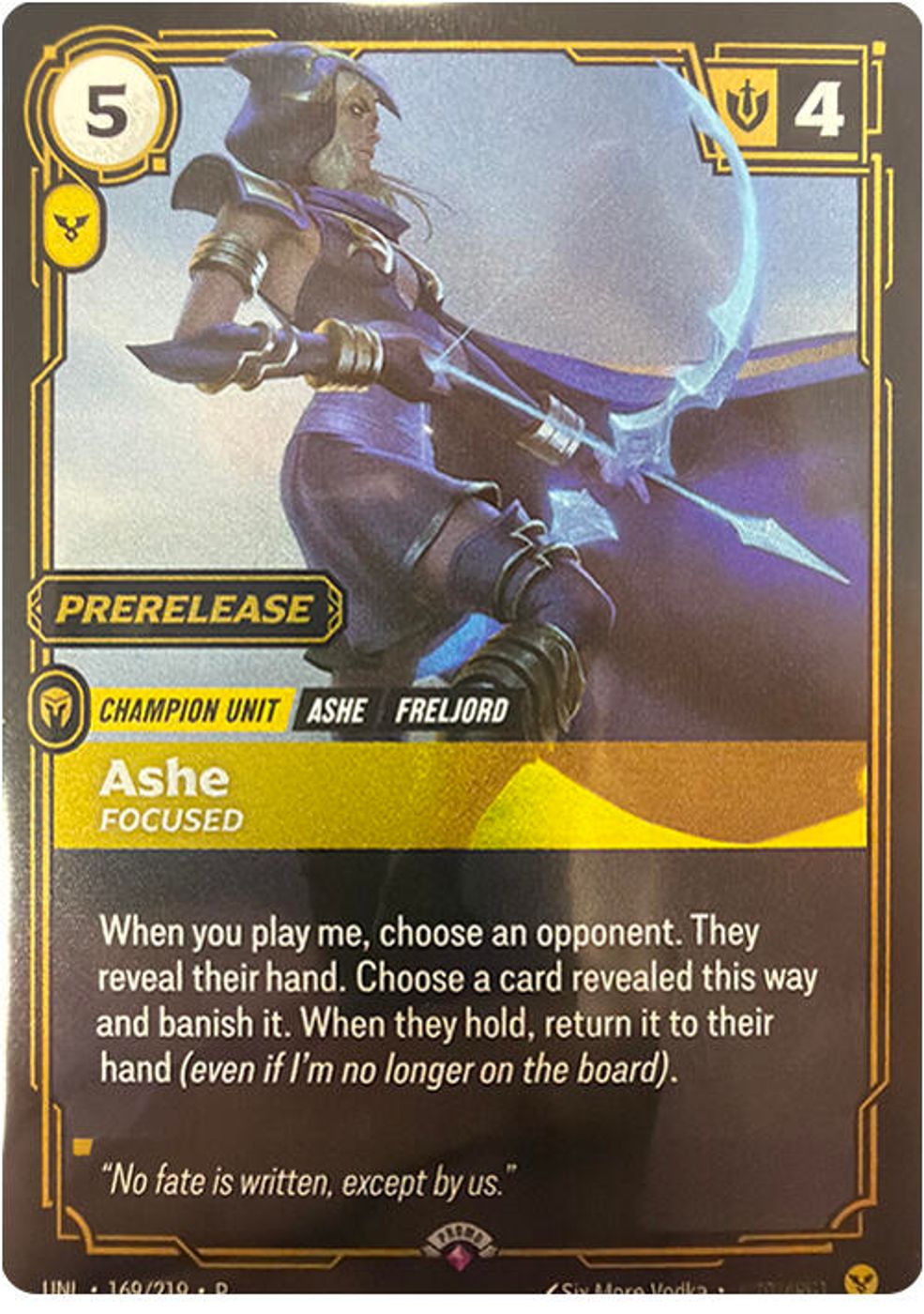 Ashe - Focused — Riftbound Organized Play Promotional Cards
