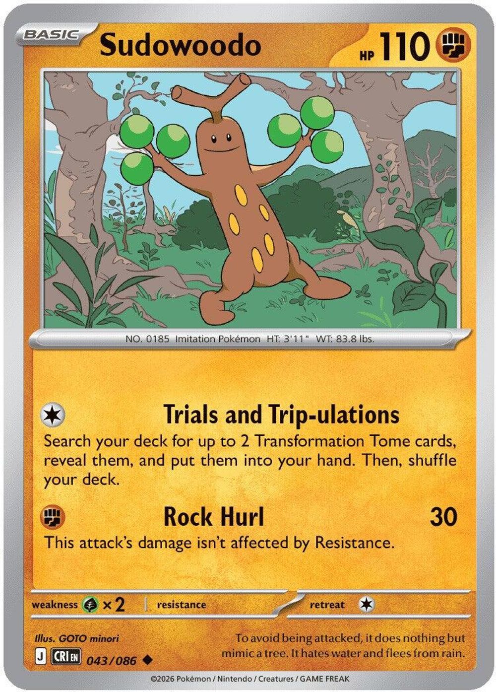 Sudowoodo — ME04: Chaos Rising