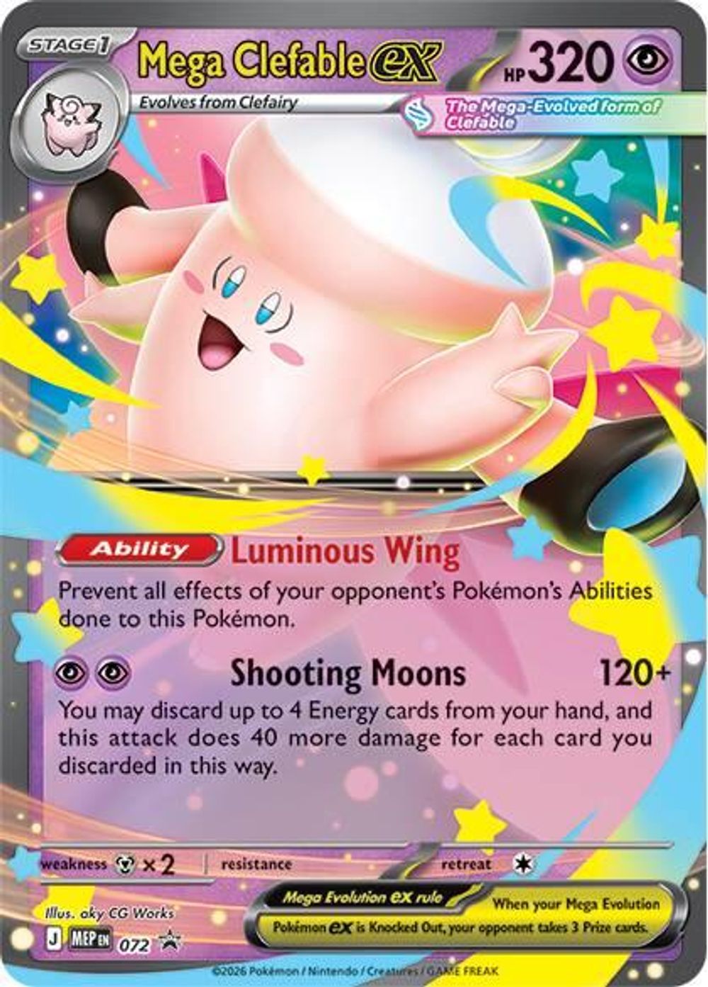 Mega Clefable ex - 072 — ME: Mega Evolution Promo