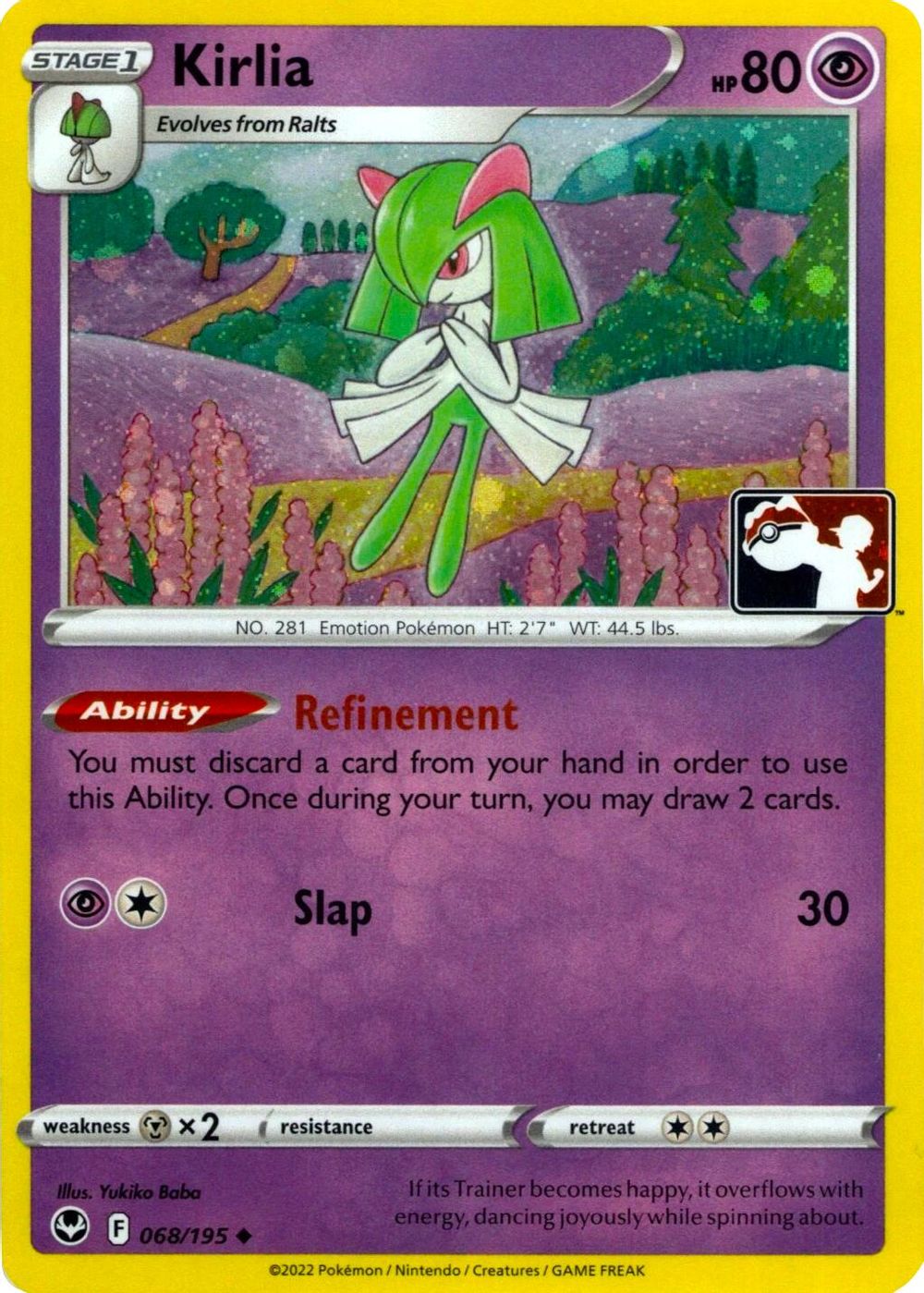 Kirlia - 068/195 (Cosmos Holo) — Prize Pack Series Cards
