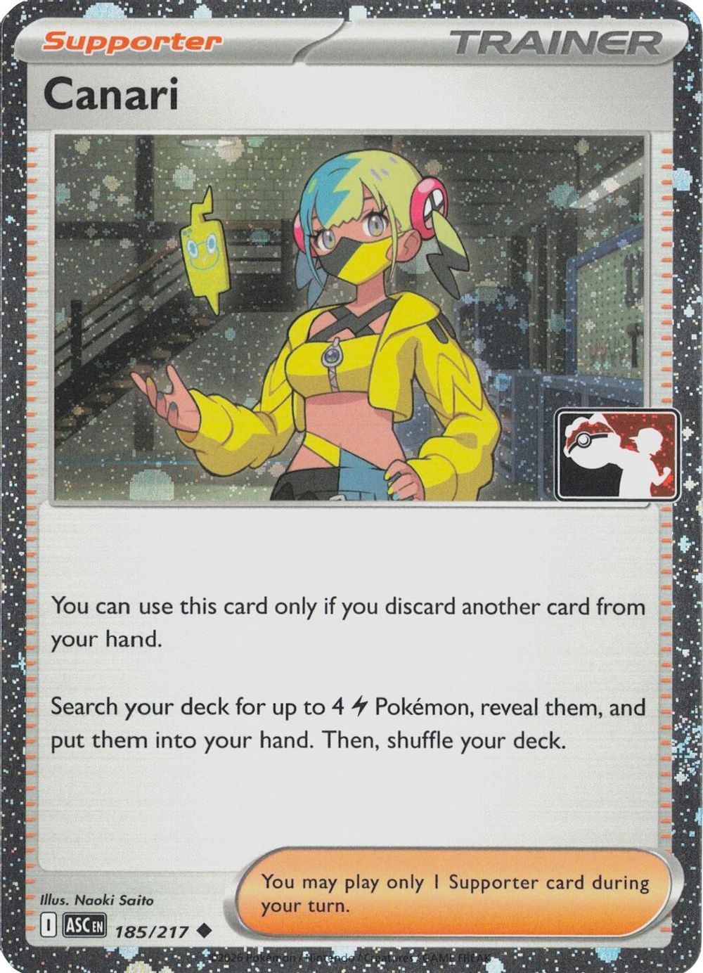 Canari - 185/217 (Cosmos Holo) — Prize Pack Series Cards