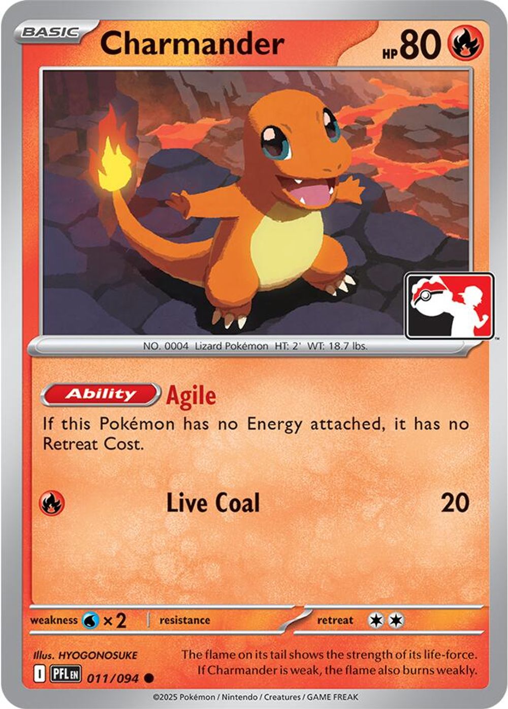 Charmander - 011/094 — Prize Pack Series Cards