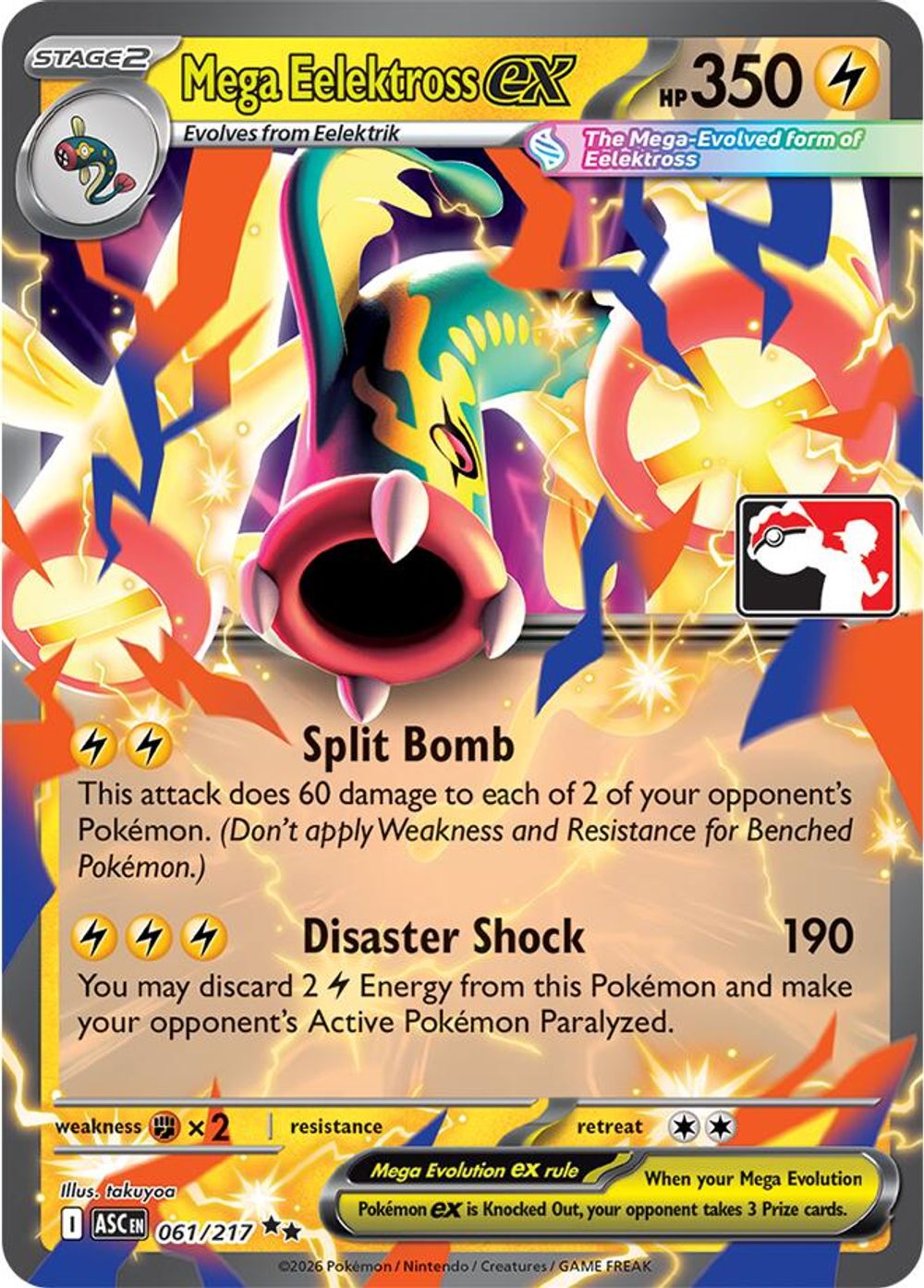 Mega Eelektross ex - 061/217 — Prize Pack Series Cards