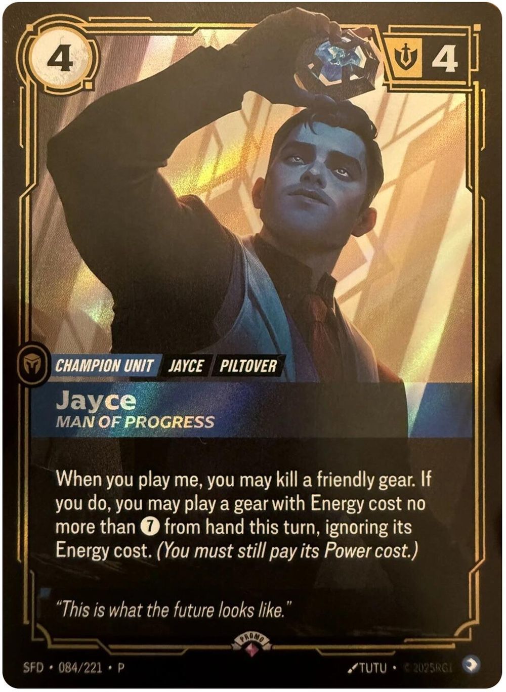 Jayce - Man of Progress — Riftbound Organized Play Promotional Cards
