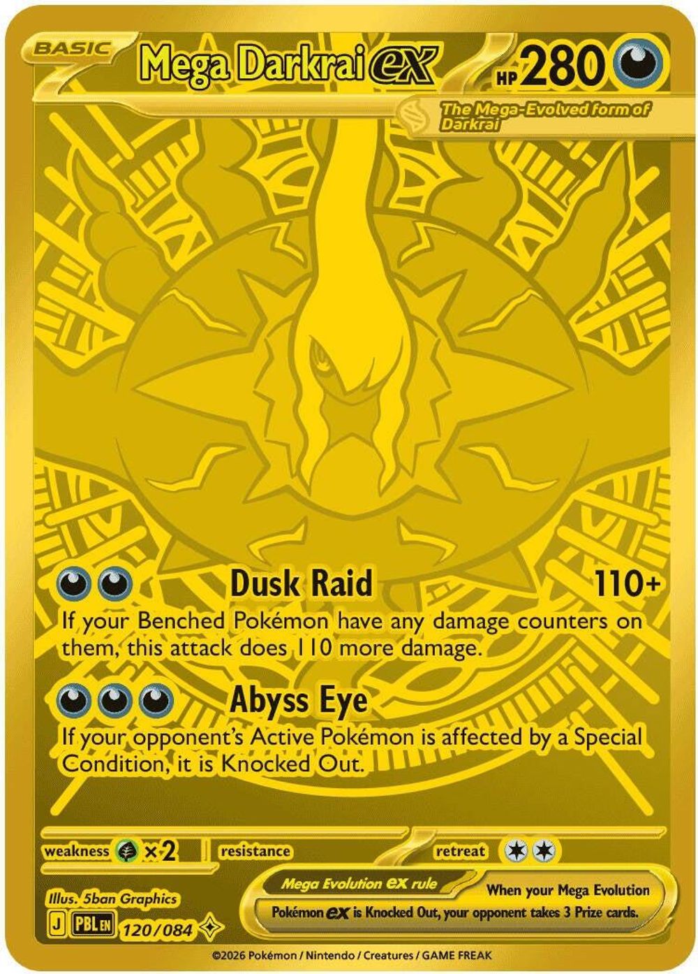 Mega Darkrai ex - 120/084 — ME05: Pitch Black