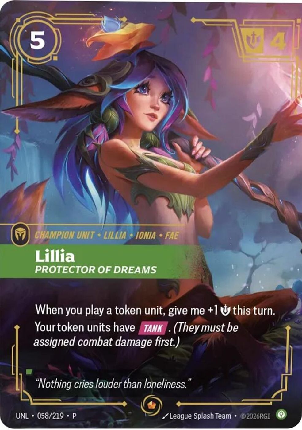 Lillia - Protector of Dreams — Riftbound Organized Play Promotional Cards