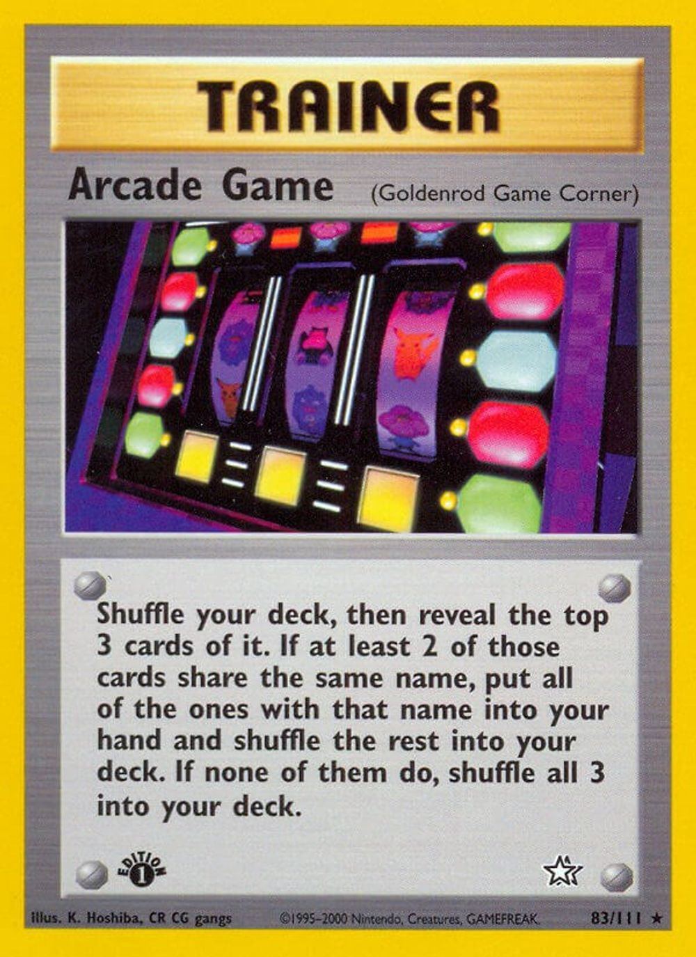 Arcade Game (Goldenrod Game Corner) — Neo Genesis