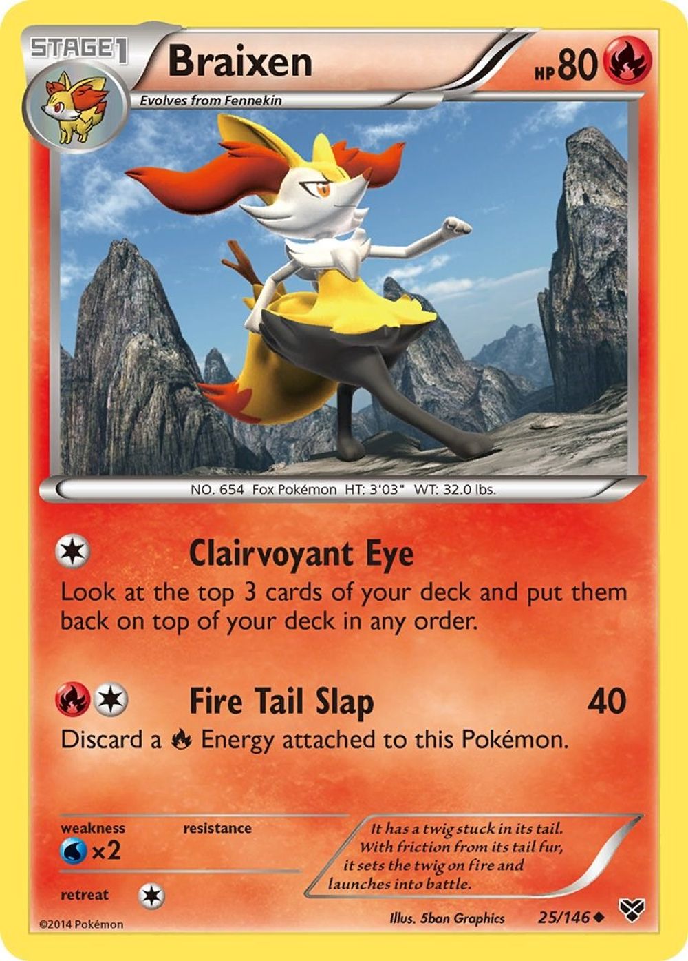 Braixen — XY Base Set