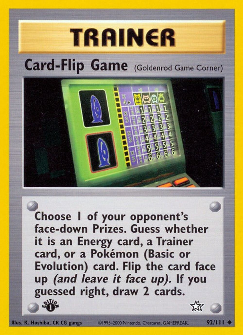 Card-Flip Game (Goldenrod Game Corner) — Neo Genesis
