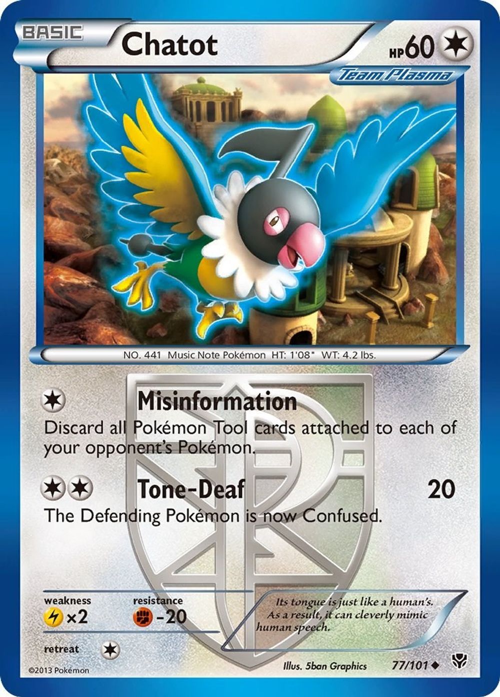 Chatot (Team Plasma) — Plasma Blast