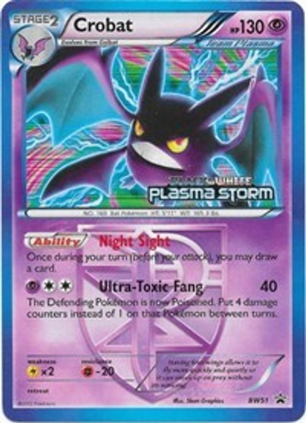 Crobat - BW51 (Team Plasma) (Prerelease) — Black and White Promos