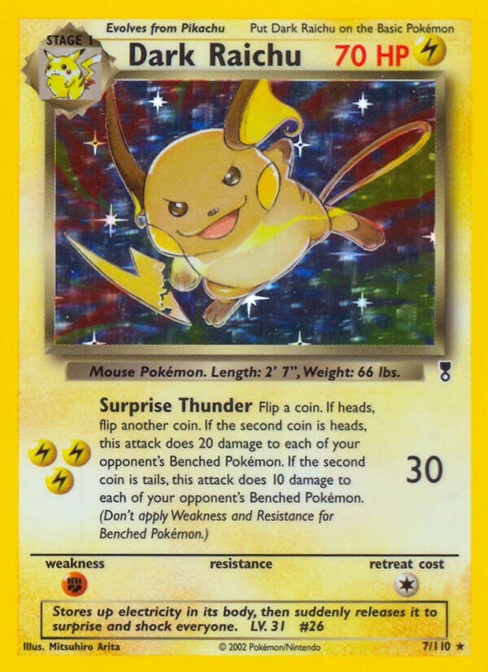 Dark Raichu — Legendary Collection