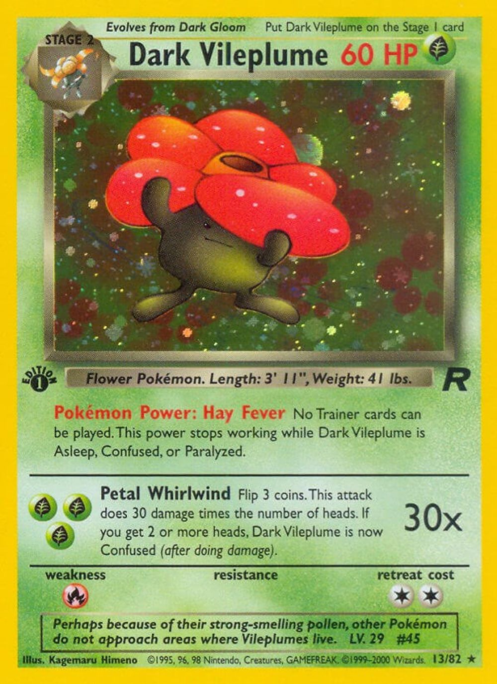 Dark Vileplume (13) — Team Rocket