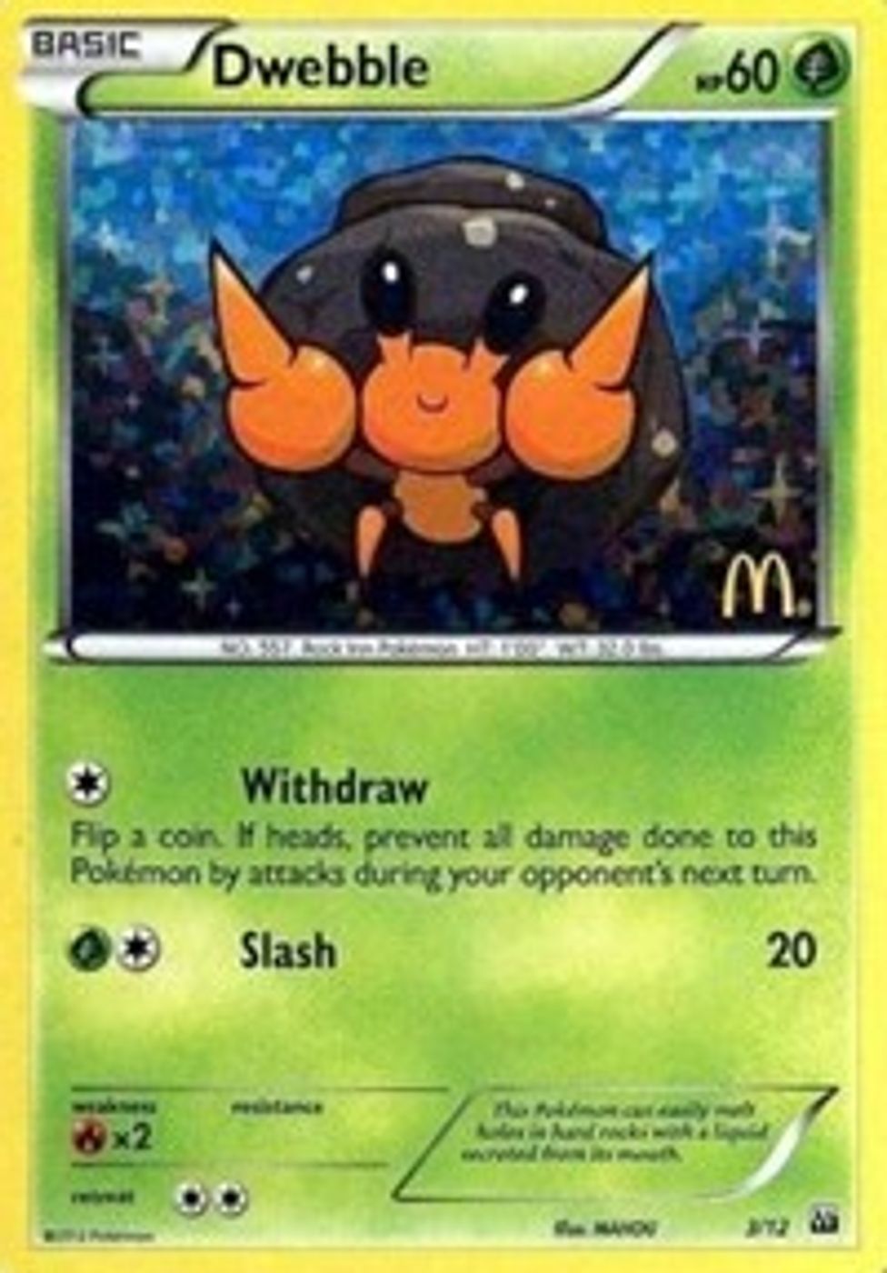 Dwebble - 3/12 — McDonald's Promos 2012
