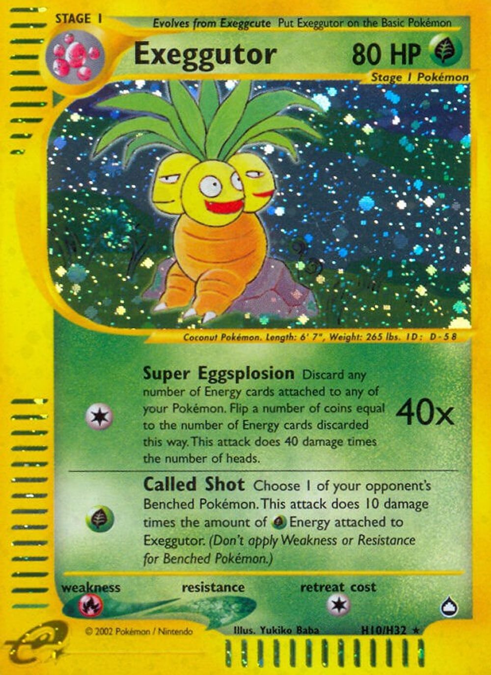 Exeggutor (H10) — Aquapolis