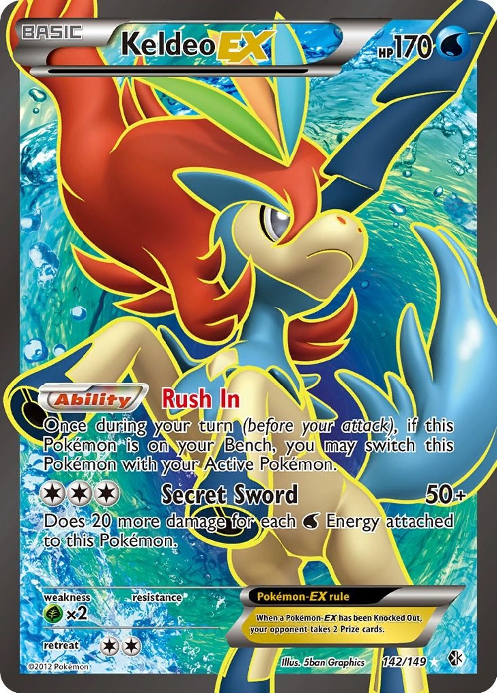 Keldeo EX (142 Full Art) — Boundaries Crossed