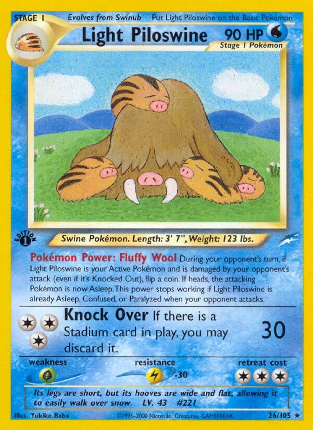 Light Piloswine — Neo Destiny