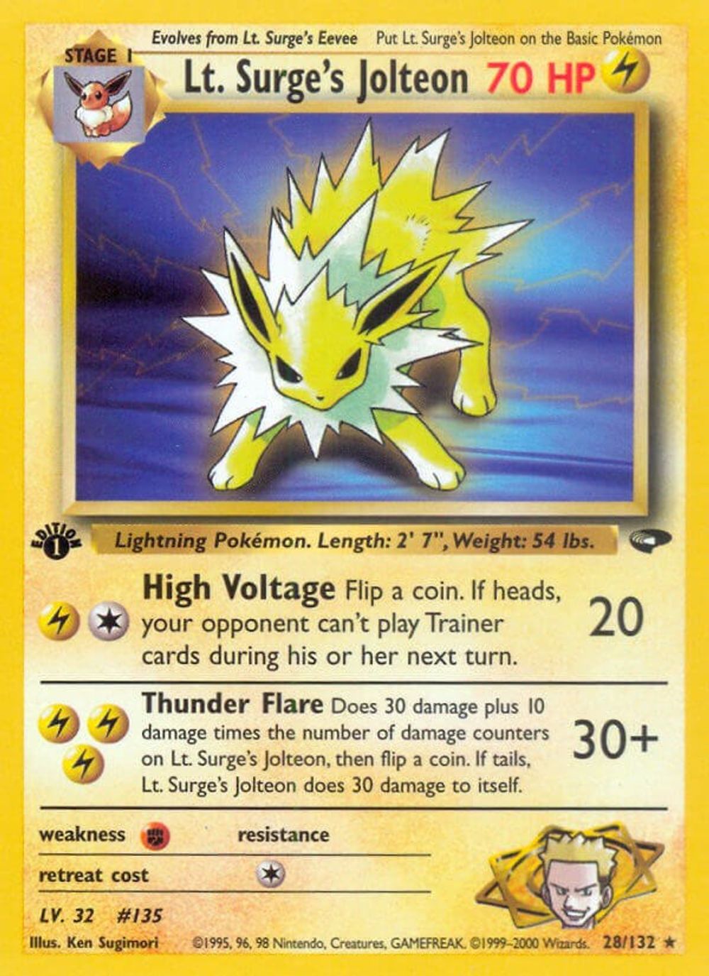 Lt. Surge's Jolteon — Gym Challenge