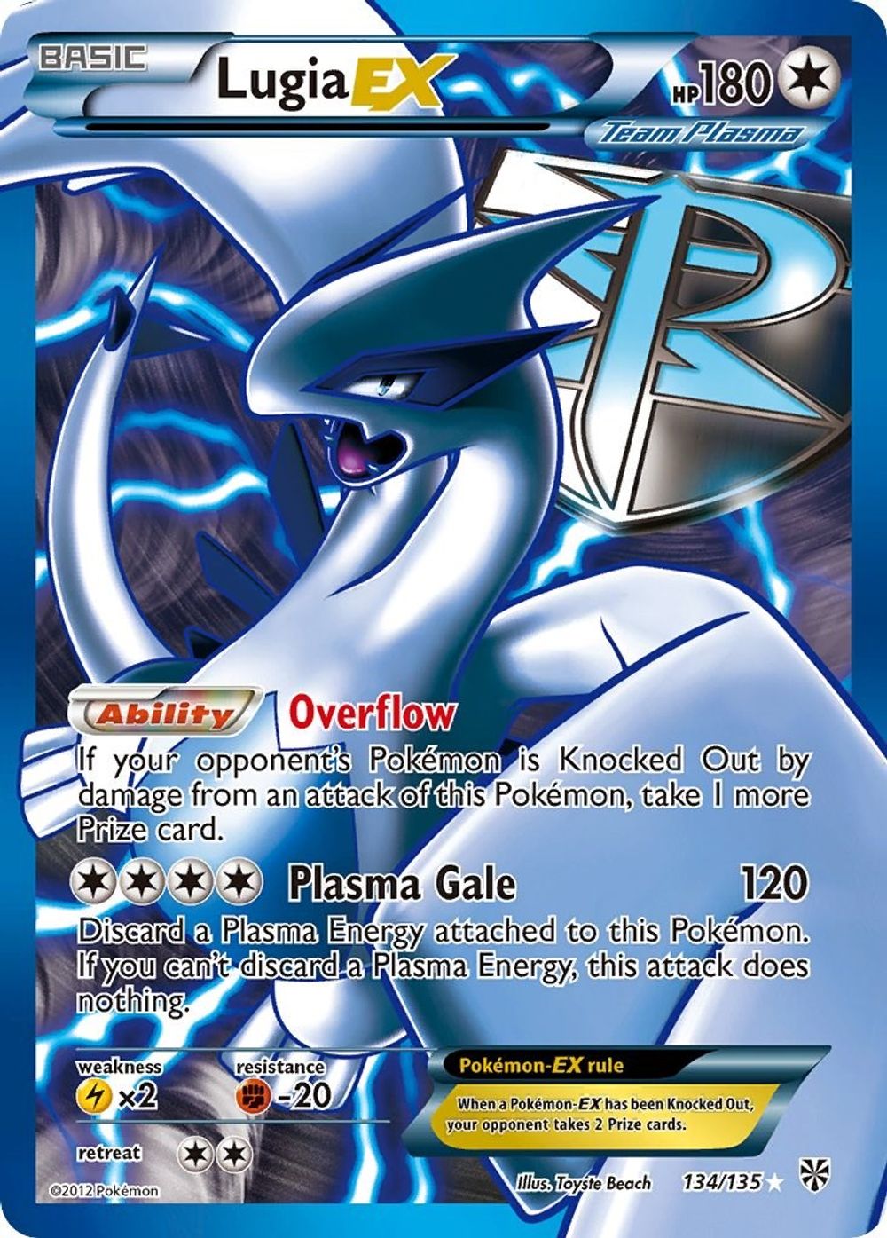 Lugia EX (Team Plasma) (134 Full Art) — Plasma Storm