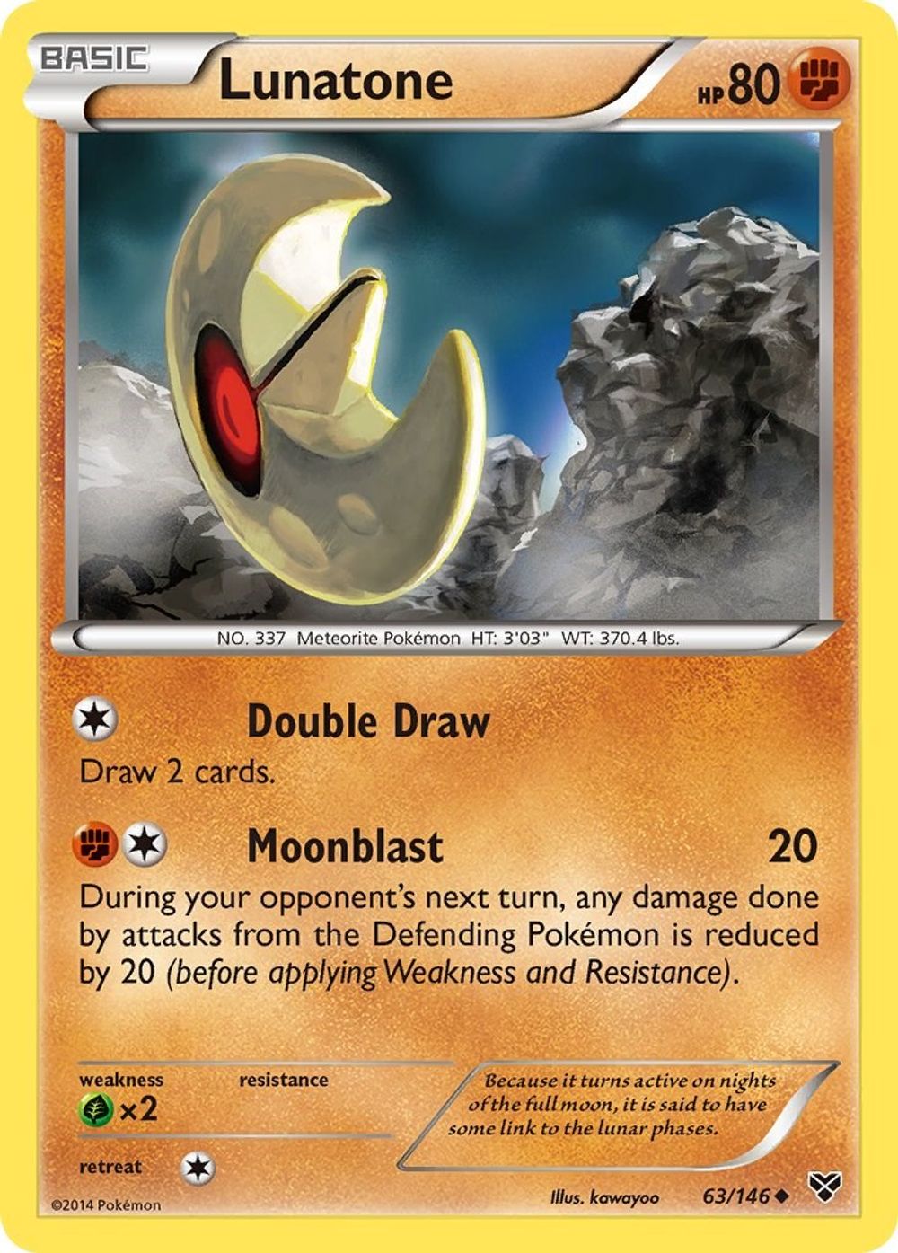 Lunatone — XY Base Set