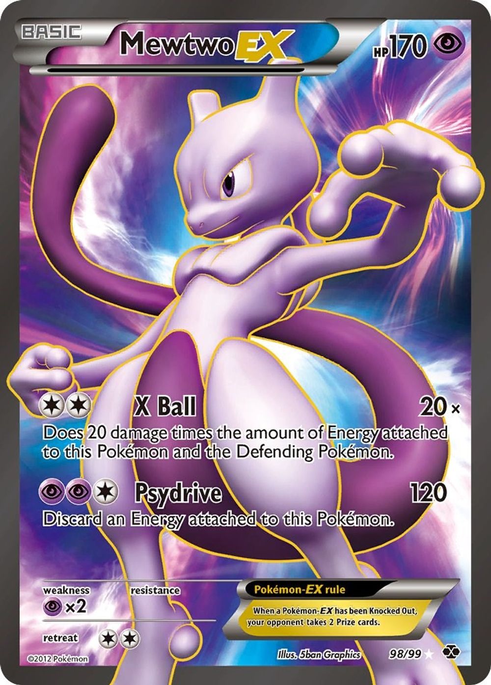 Mewtwo EX (98 Full Art) — Next Destinies