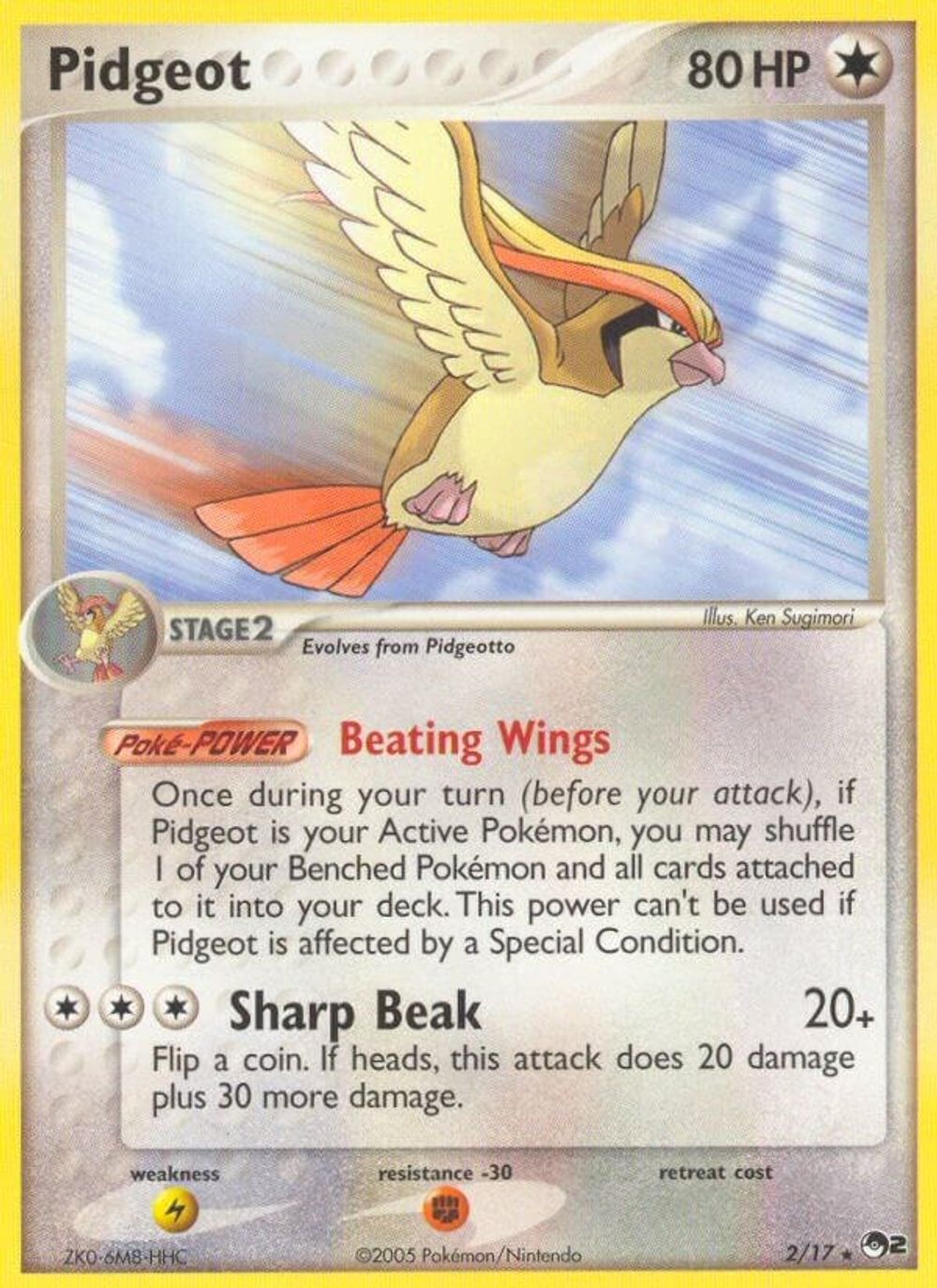 Pidgeot — POP Series 2