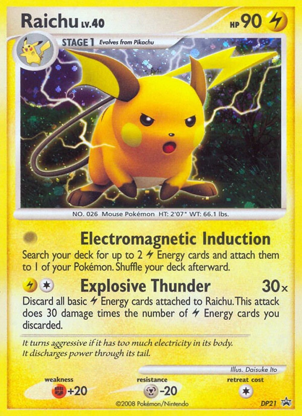 Raichu - DP21 — Diamond and Pearl Promos