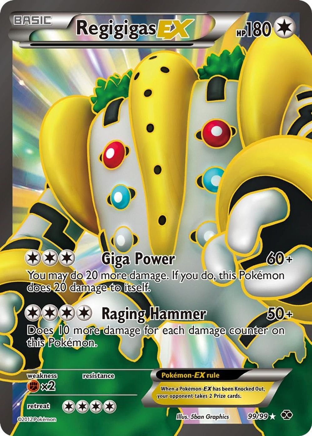 Regigigas EX (99 Full Art) — Next Destinies