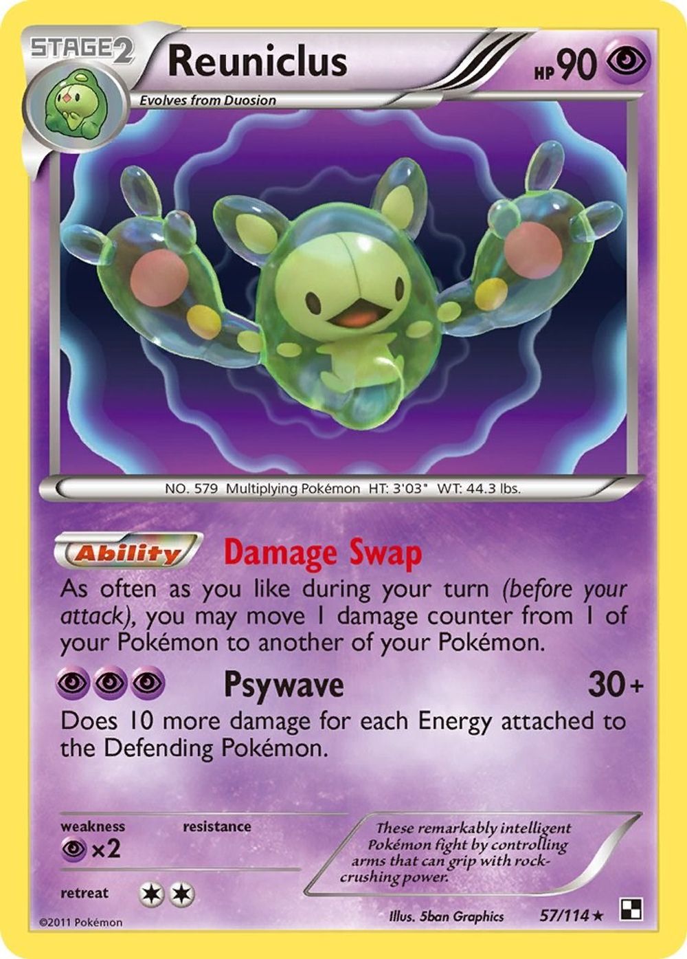 Reuniclus — Black and White