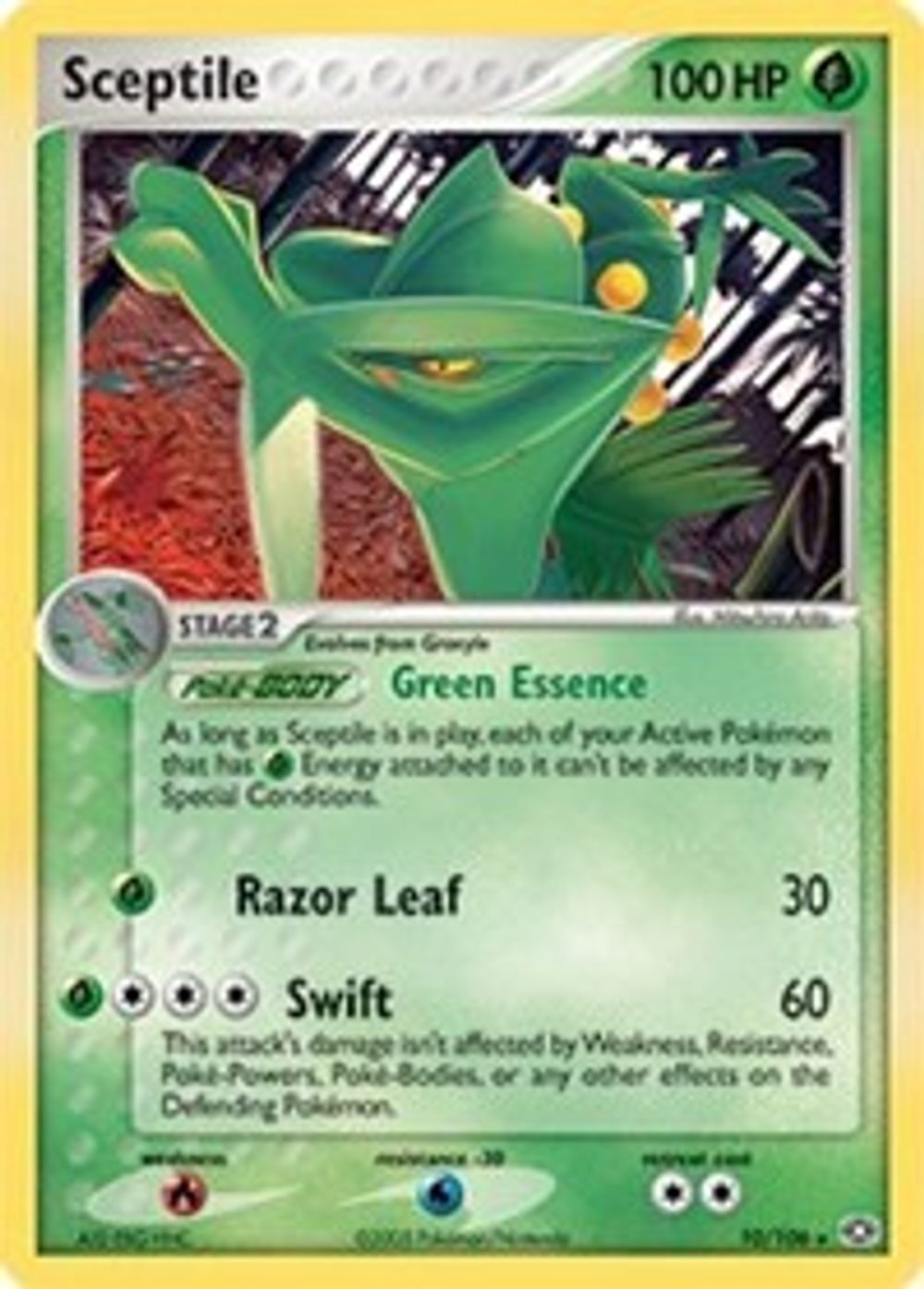 Sceptile - 10/106(EX Emerald) — Deck Exclusives