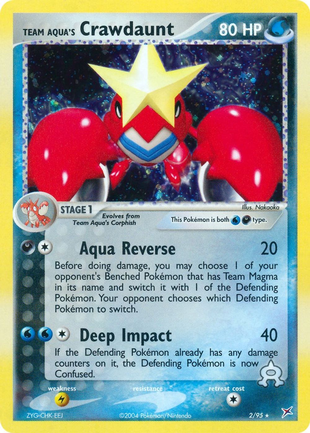Team Aqua's Crawdaunt - 2/95 — Team Magma vs Team Aqua