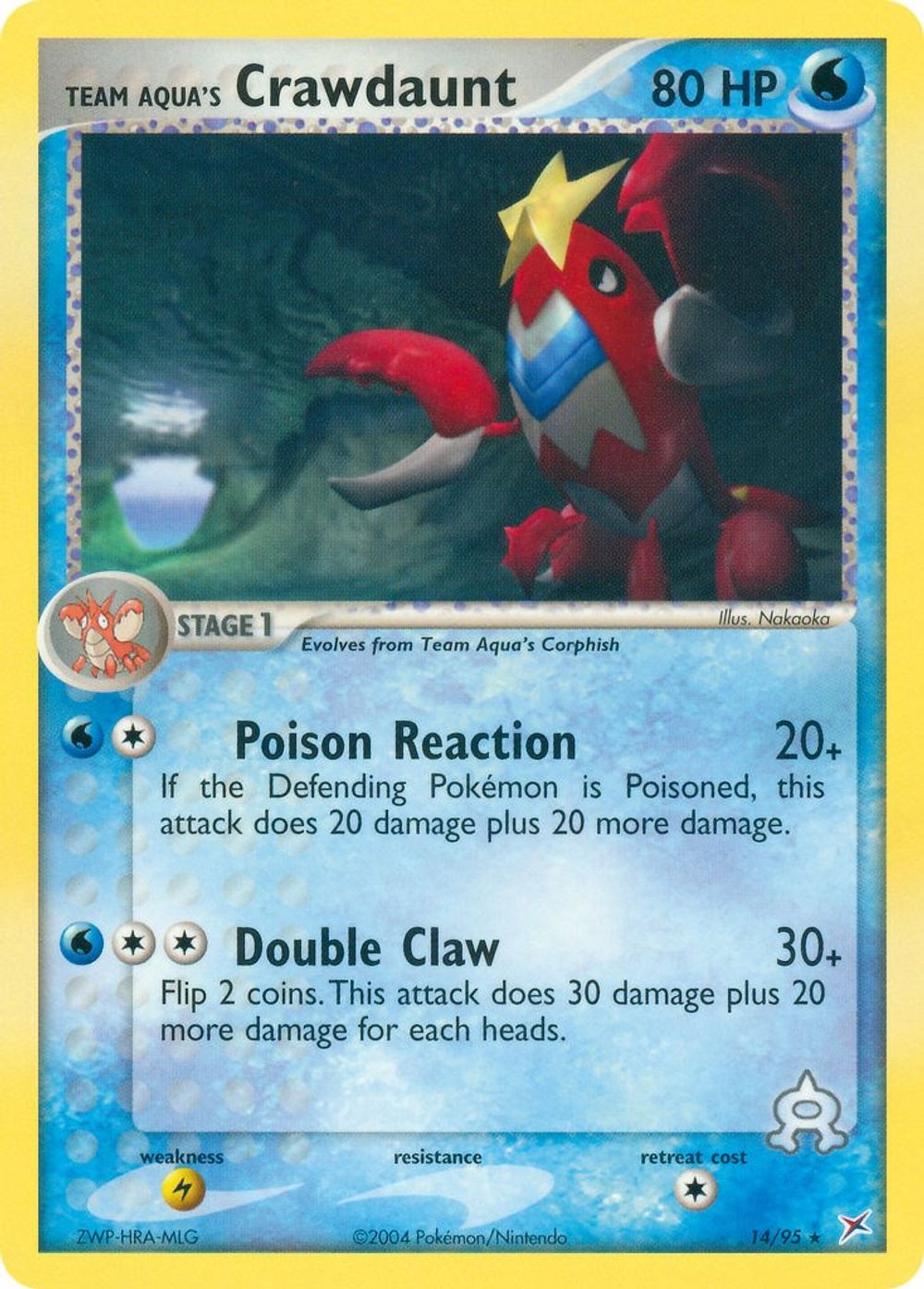 Team Aqua's Crawdaunt - 14/95 — Team Magma vs Team Aqua