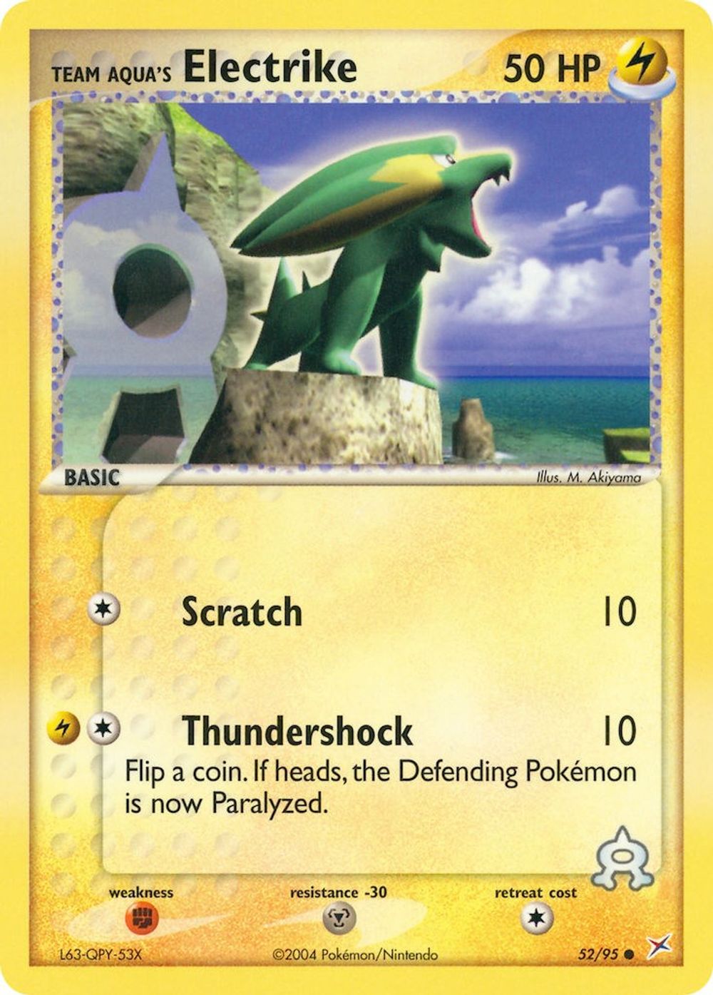 Team Aqua's Electrike - 52/95 — Team Magma vs Team Aqua
