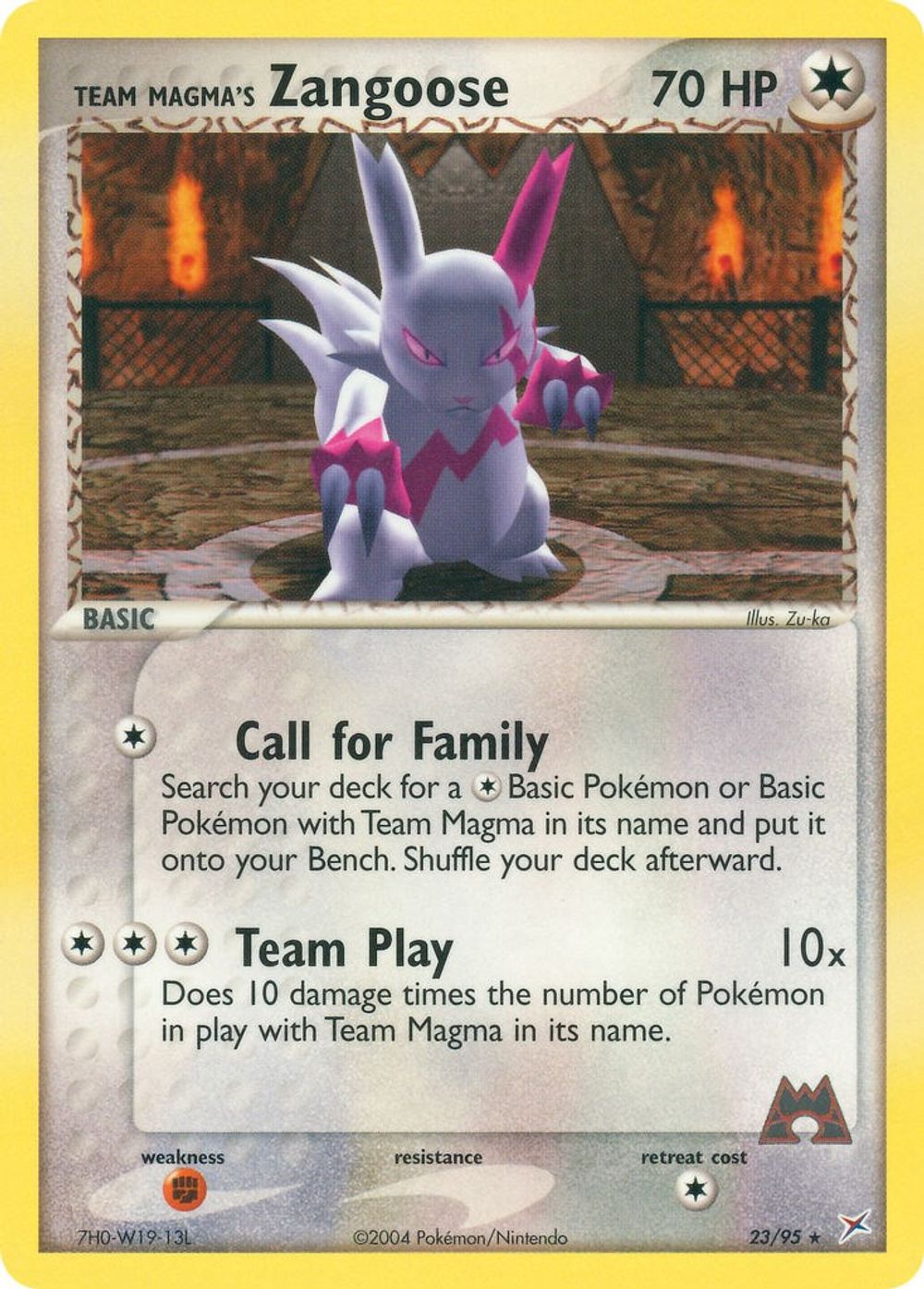 Team Magma's Zangoose — Team Magma vs Team Aqua