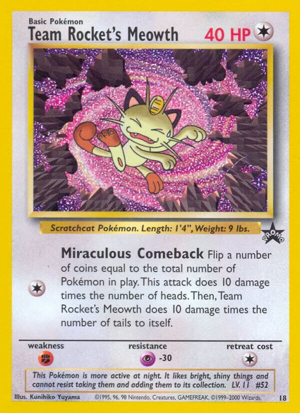 Team Rocket's Meowth — WoTC Promo