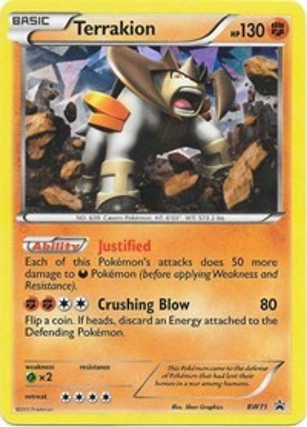 Terrakion - BW71 — Black and White Promos