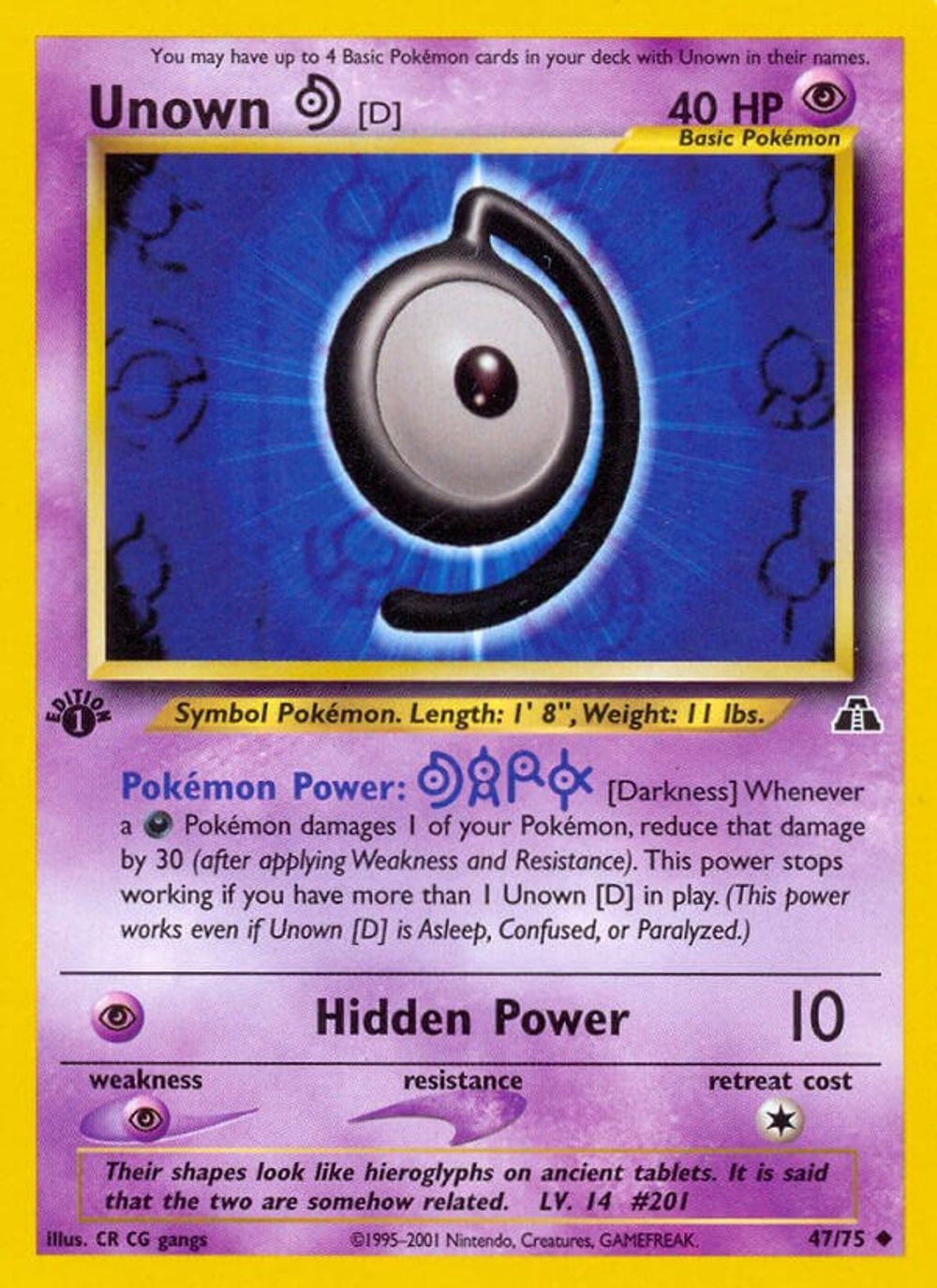Unown [D] — Neo Discovery