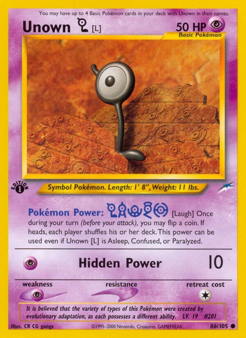 Unown [L] — Neo Destiny