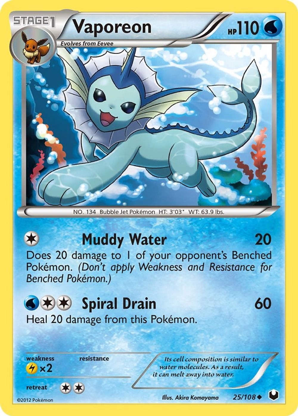 Vaporeon — Dark Explorers