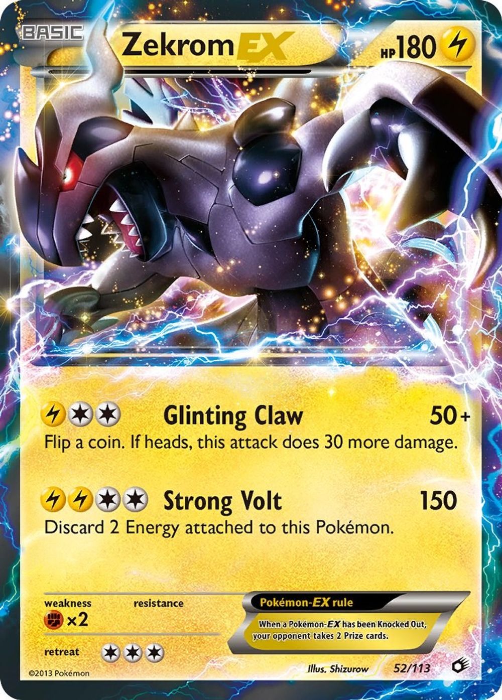 Zekrom EX — Legendary Treasures