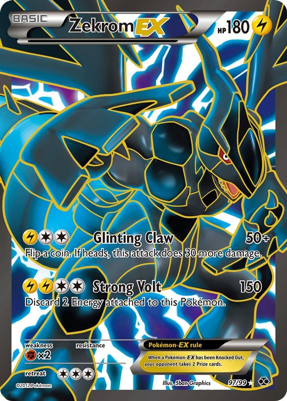 Zekrom EX (97 Full Art) — Next Destinies