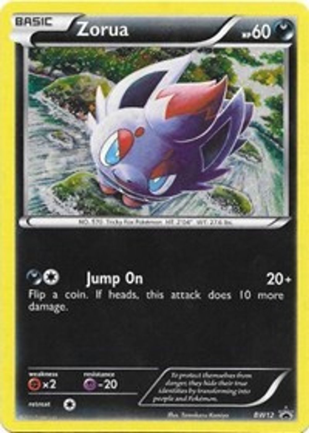 Zorua - BW12 — Black and White Promos