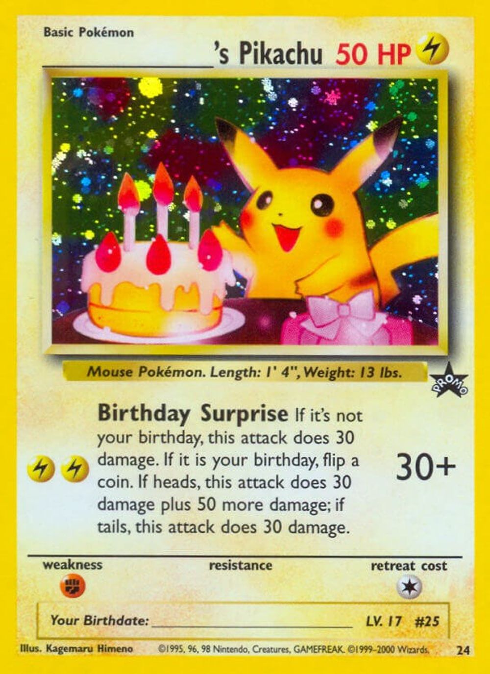 ______'s Pikachu — WoTC Promo